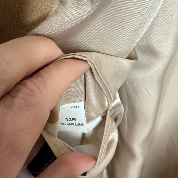 Jos A Bank CamelHair 2 Button Suit Jacket Tan size 43 R - Picture 6 of 6